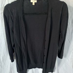 Talbots black cardigan (M)